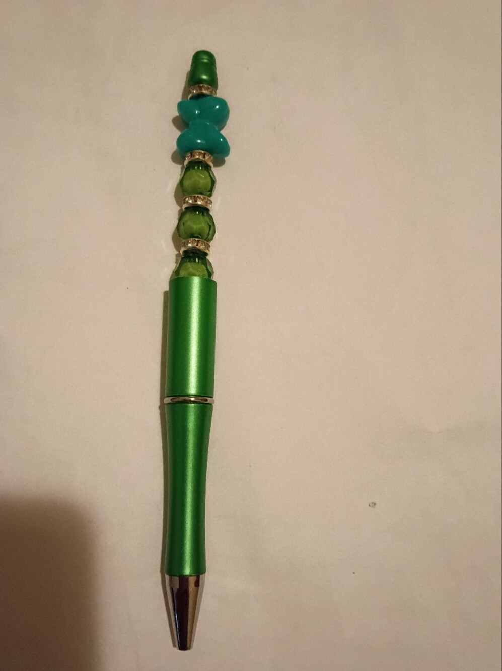 Green Beaded Decorative Pen